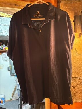 Orvis Men's Navy Polo - Classic Short Sleeve